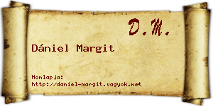 Dániel Margit névjegykártya